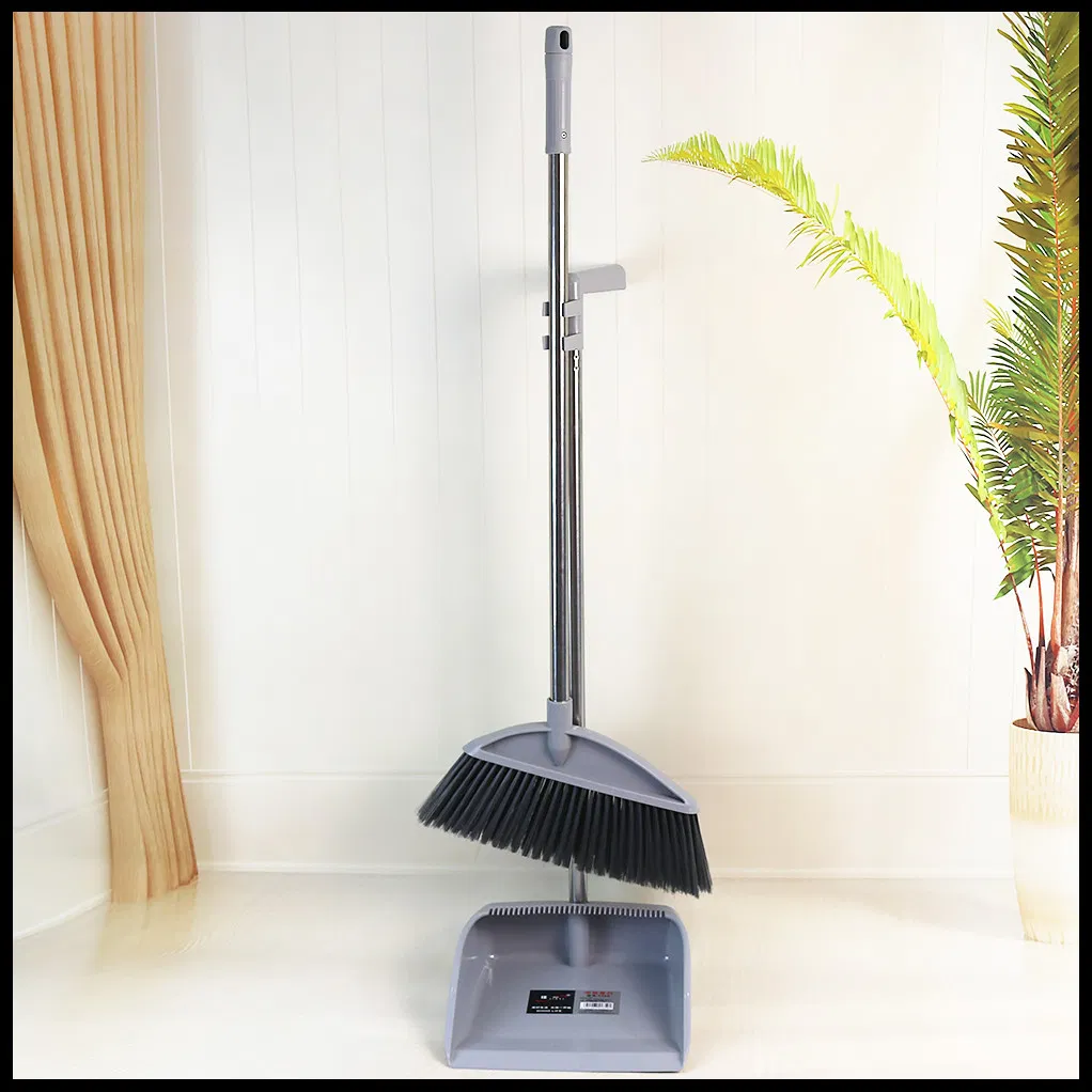 Jy1359 Hygienic Hands Free Broom Set with Ergonomic Handle and Storage