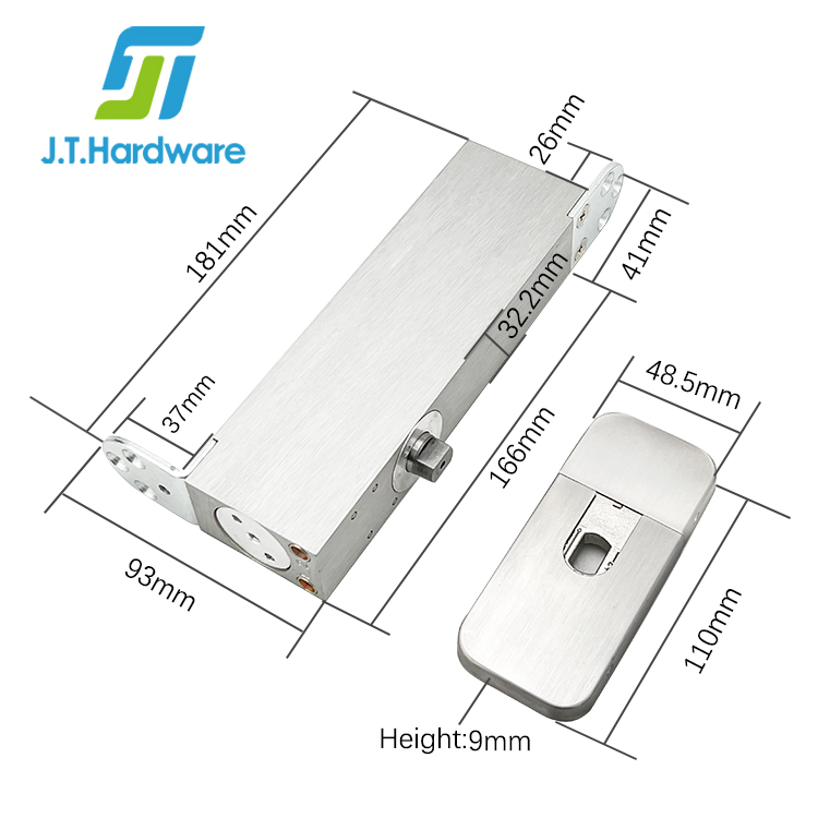 Satin Finish Concealed Floor Spring Door Pivot for Wooden Doors