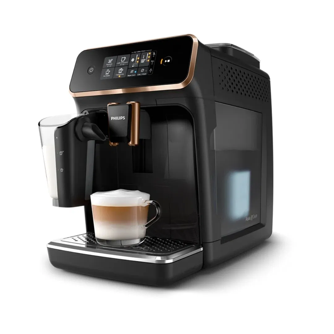 Philips 2200 Series Touch Display Fully Automatic Espresso Machine Quick-to-Clean Milk System 40% Quieter Silent Brew Less Coffees