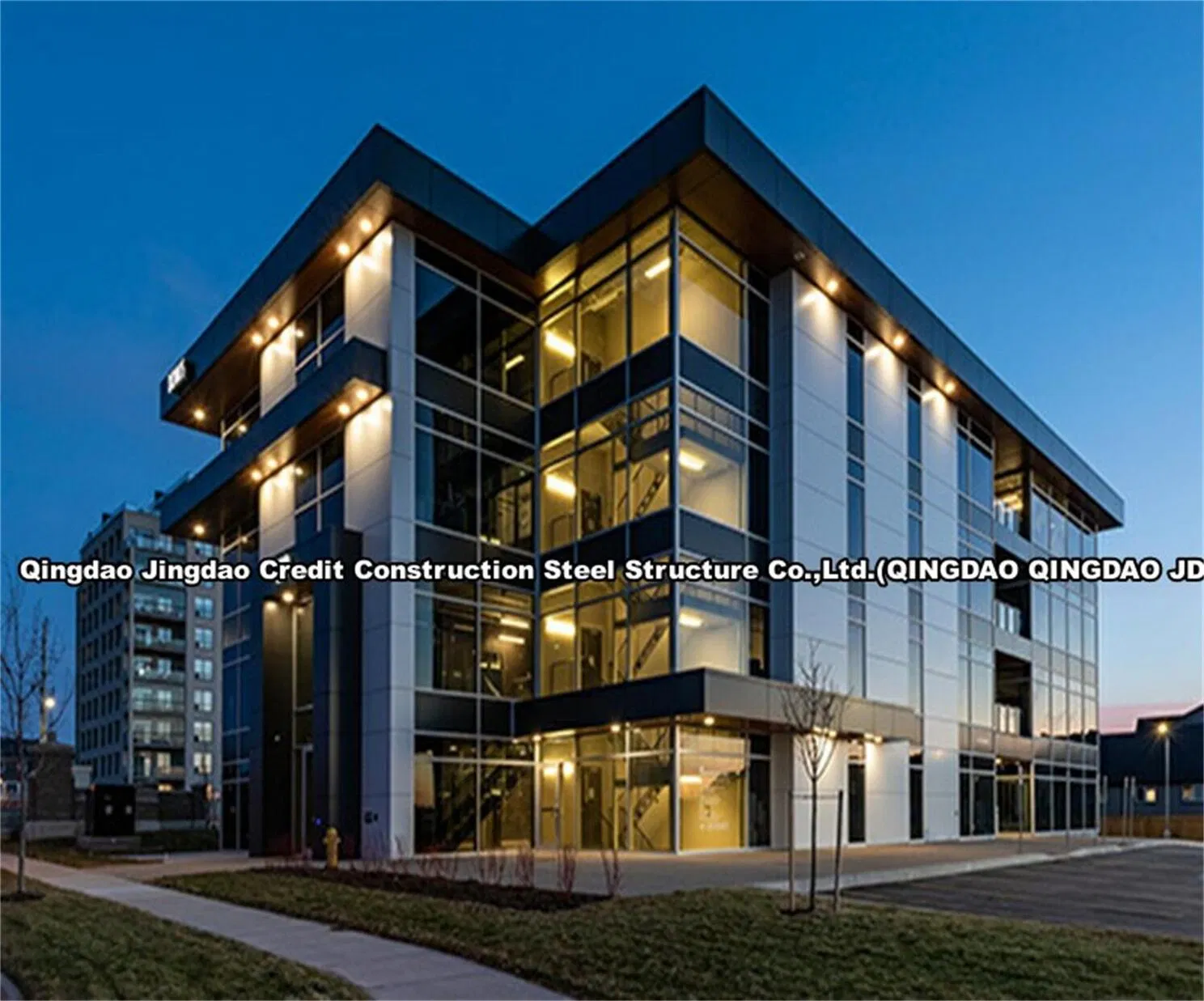 Glass Curtain Wall Steel Frame and Glass Facade High Rise Building Hotel, House, Kiosk, Booth, Office, Hospital