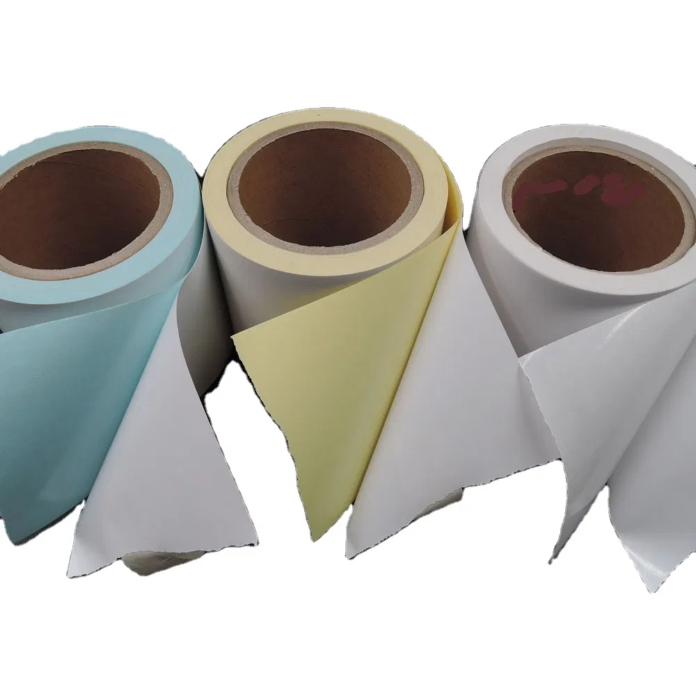 Direct Thermal Paper Raw Material Jumbo Roll Yellow White Blue Glassine Silicone Release Paper Big Roll