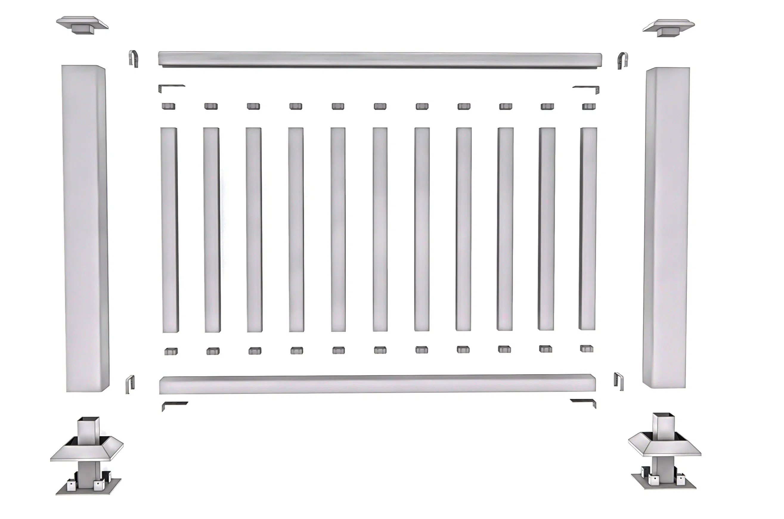 Factory Direct Sales High Quality Waterproof outdoor Decoration WPC Composite Railing System