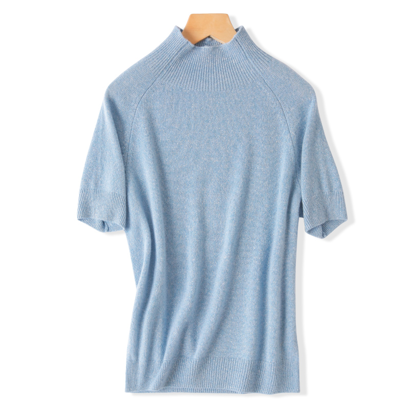 Футболка женская кашемировая белая короткий рукав