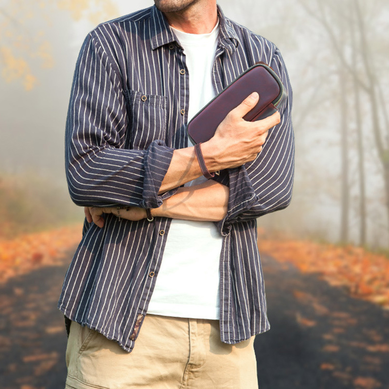 Ga166 Custom Kit Raw Smoke Shop Exit Cigar Pouch Rolling Bags Smoking Gift Shaped Box Humidor Cigarette Leather Pipe Tobacco Bag