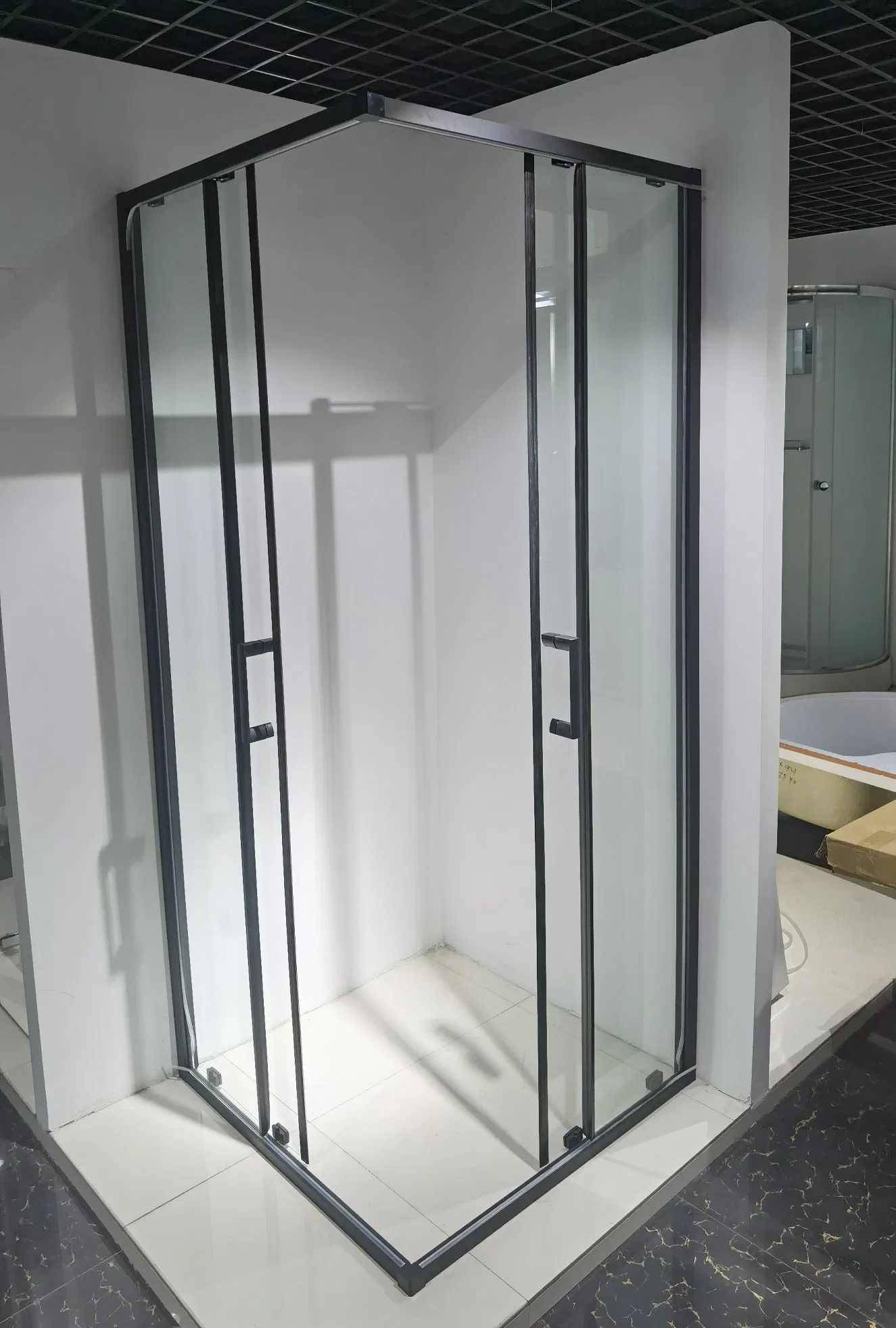 Modern 90X90 Square Shower Stall Prefab Simple Shower Room