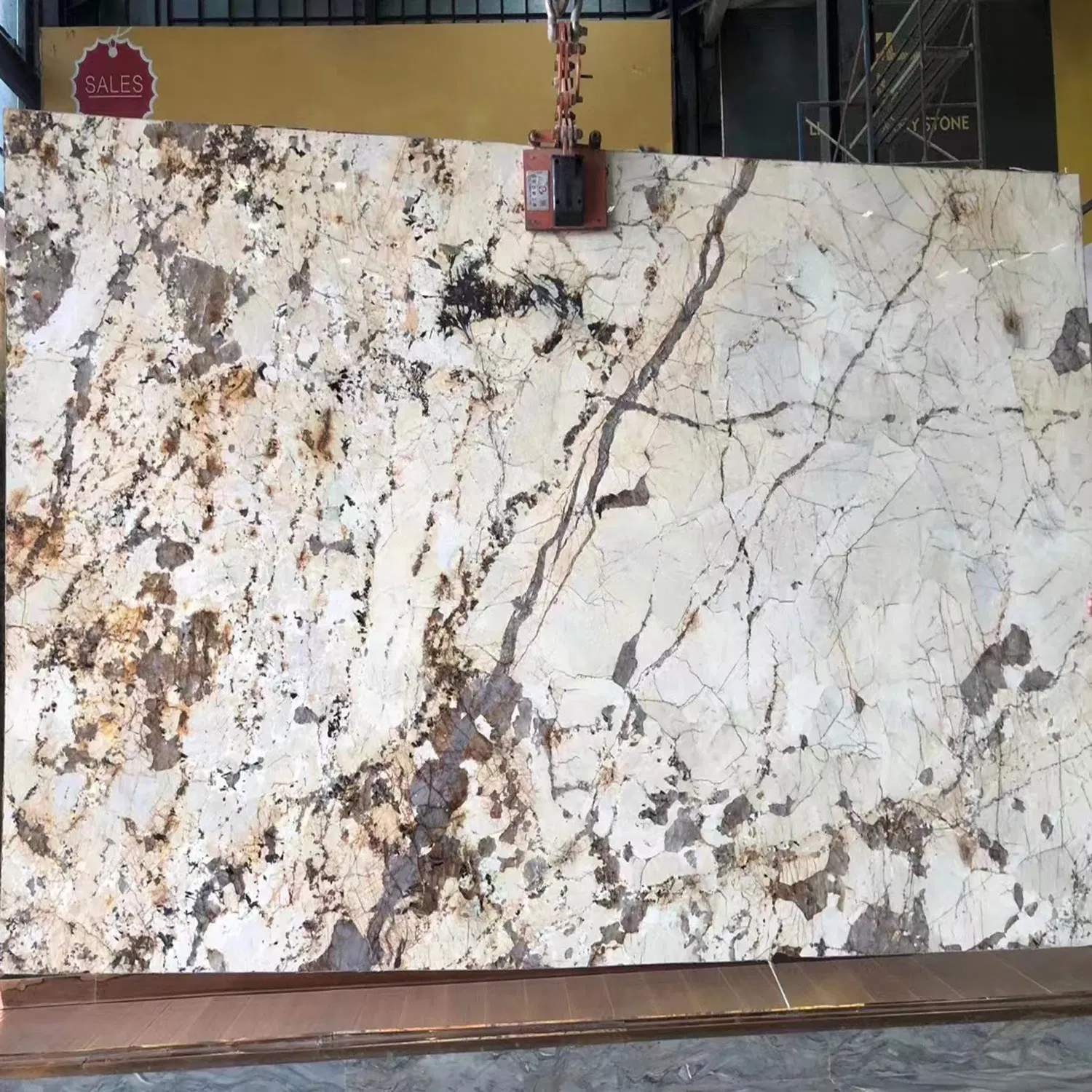 Luxury Stone Brazil Patagonia Pandora White Granite Slab for Interior Countertop Wall Floor Tile