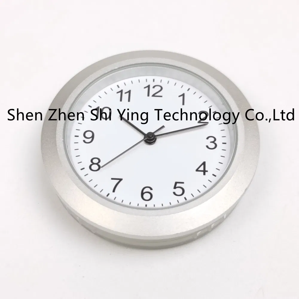 Customized Gift Clock Inserts Mini Metal Insert Clocks for Promotion