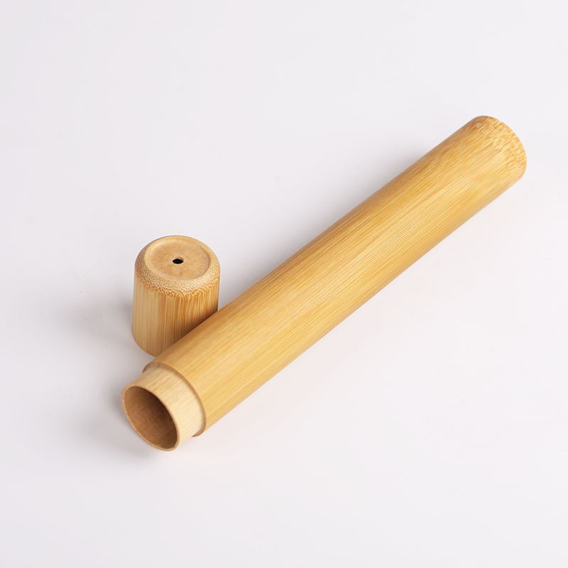Reusable Biodegradable Bamboo Toothbrush Travel Case Bamboo Tube Container