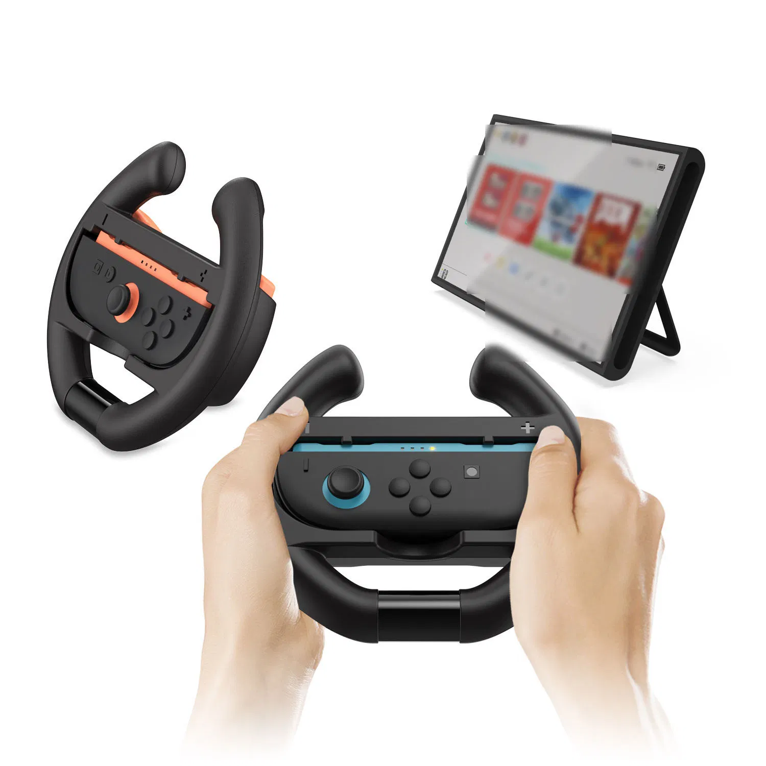 High Quality Mini Ergonomic Racing Game Steering Wheel Hand Grip for Switch 2 Left/Right Joypad