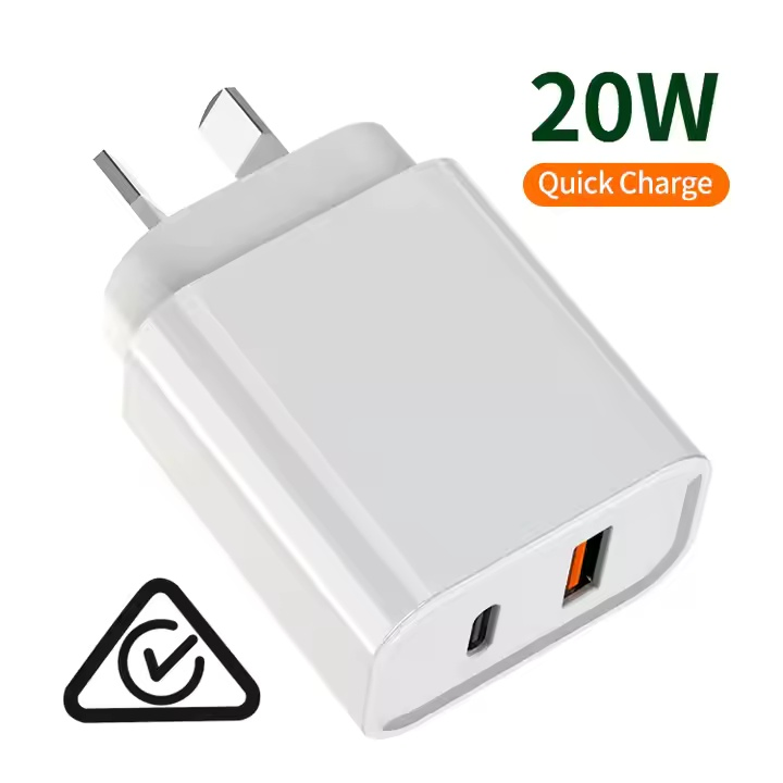 Зарядное устройство 20W AU с QC3.0 и PD для iPhone и Android