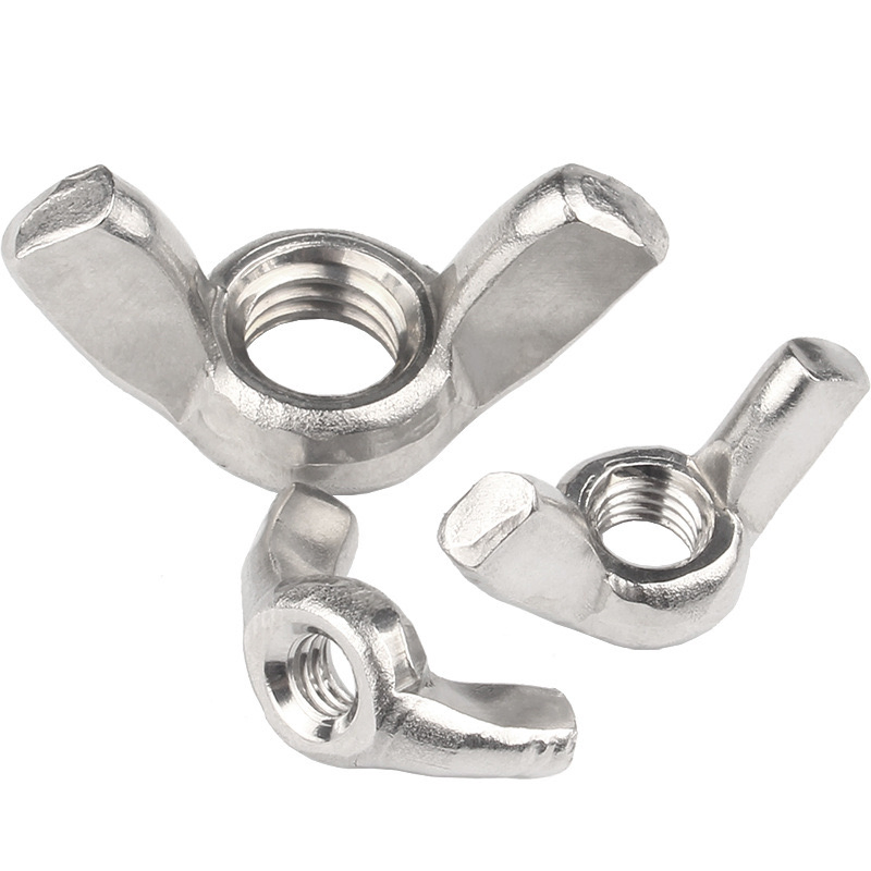 DIN314 Wing Nut 1/4-20 Flat Stainless Steel Wing Nuts M5 Butterfly Nut with Square Wings