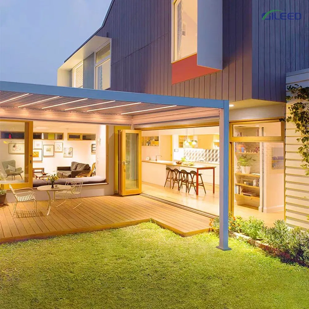 Factory Sale Customize Electric Automatic Aluminum Durable Strong Louver Pergola