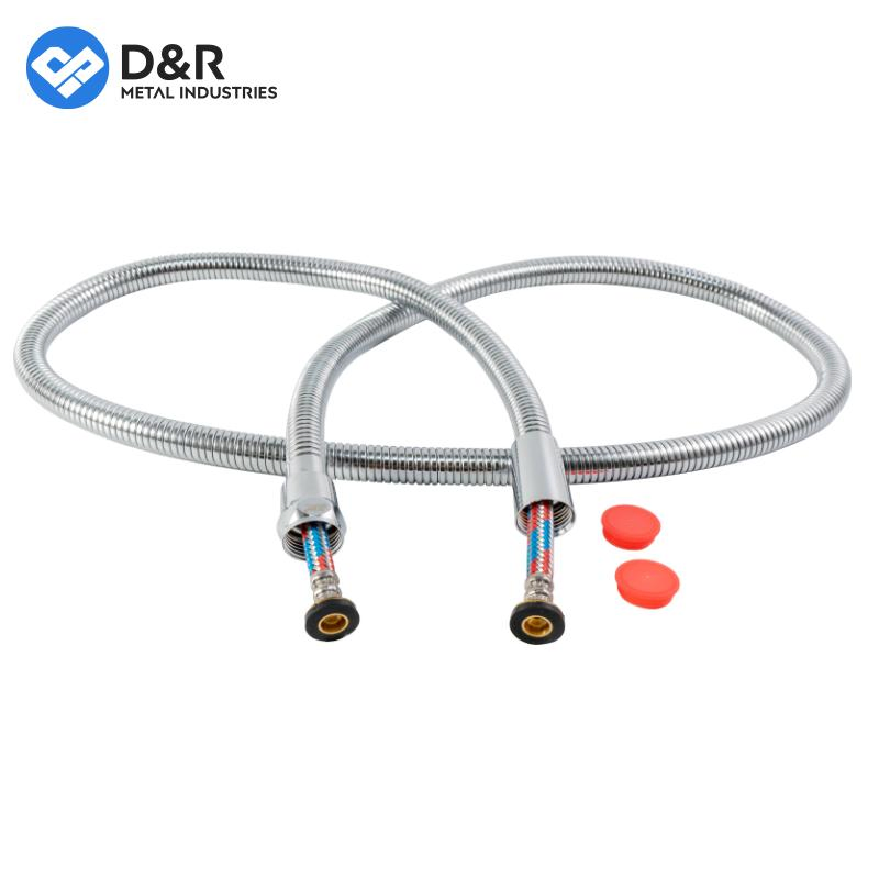 Universal 1/2" Stainless Steel Double Lock Extensible Bathroom Shower Flexible Hose