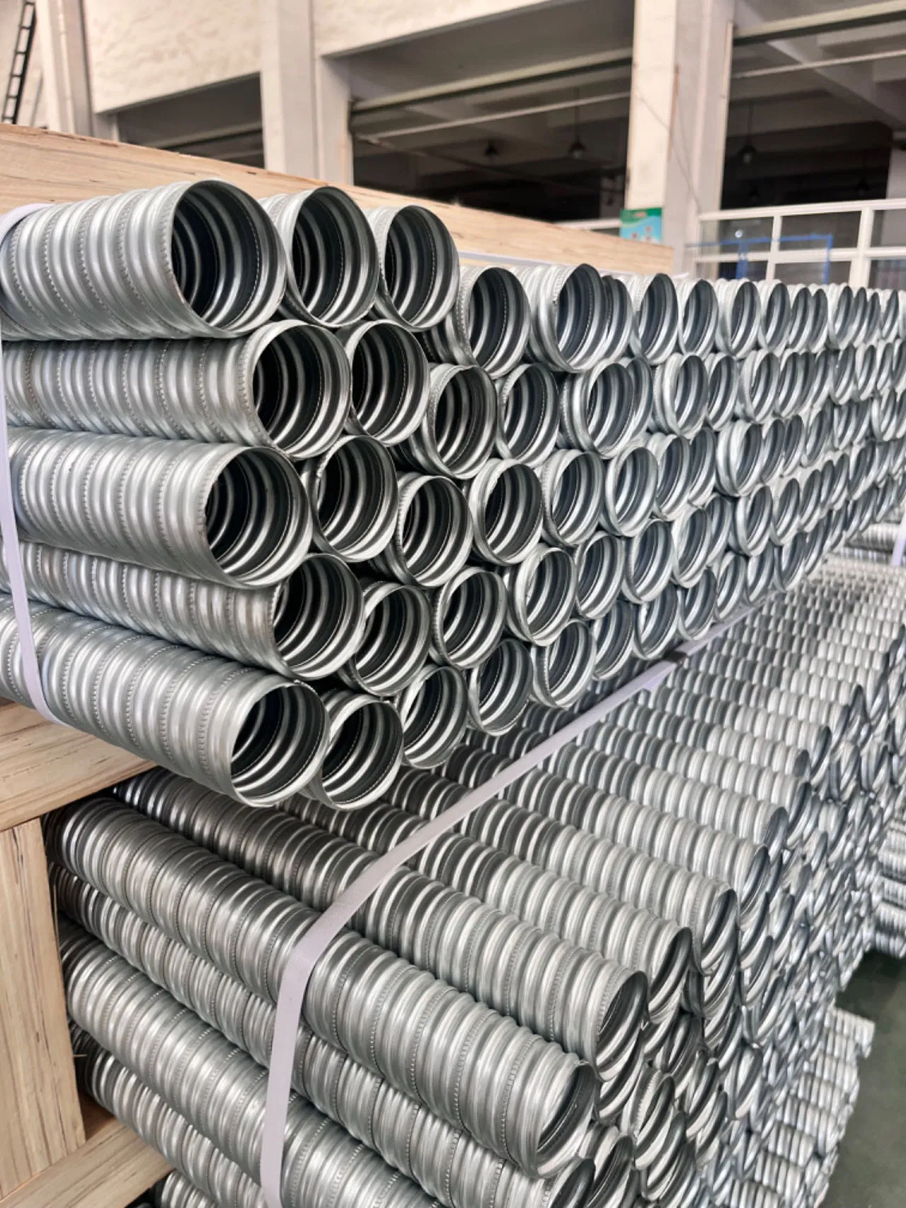 Post Tension Galvanized Round Corrugated Metal Prestressed Duct	for Pre-Stressed Concrete Bridge 60mm