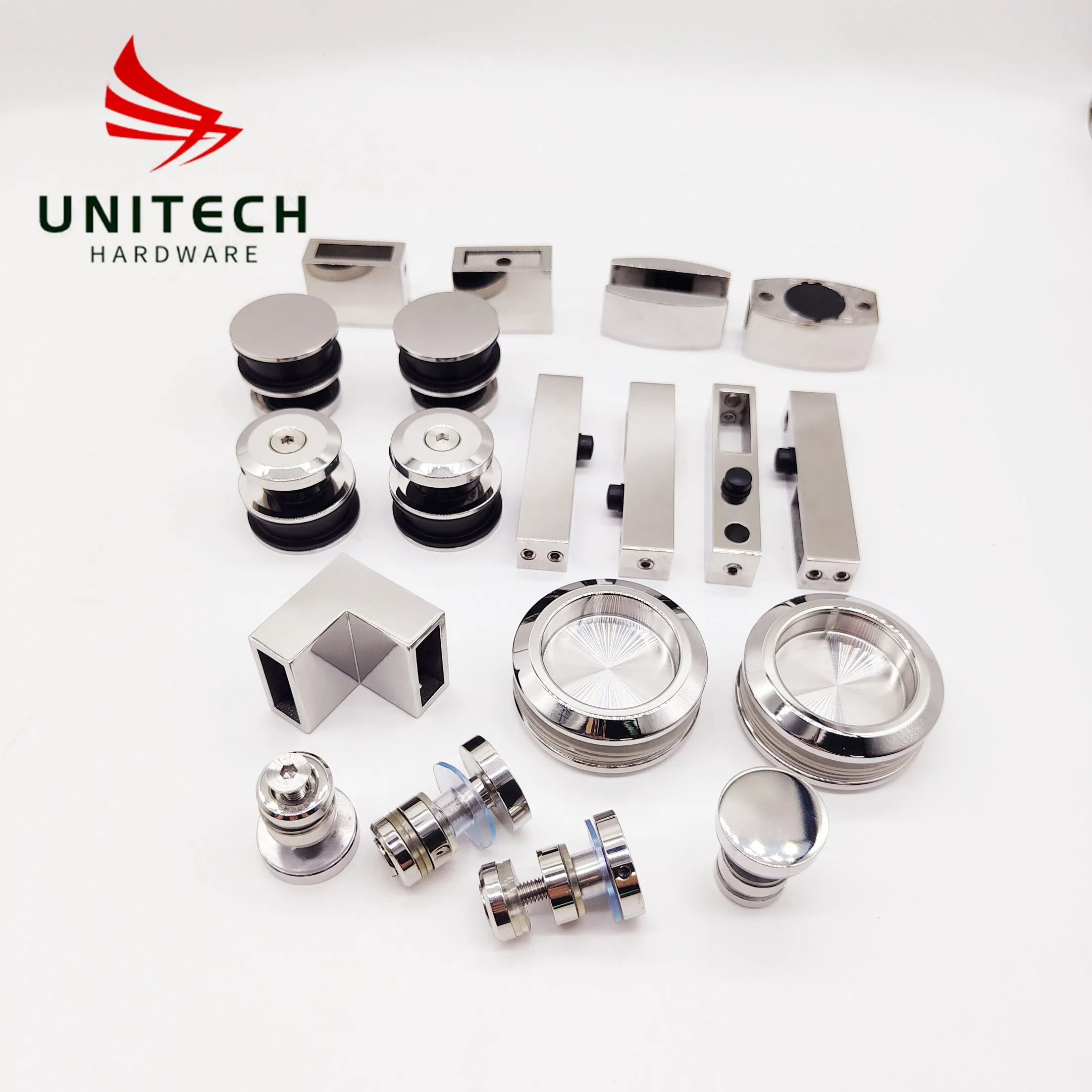 Stainless Steel 304 Bathroom Accessories Glass Sliding Door Hanging Roller Wheels System