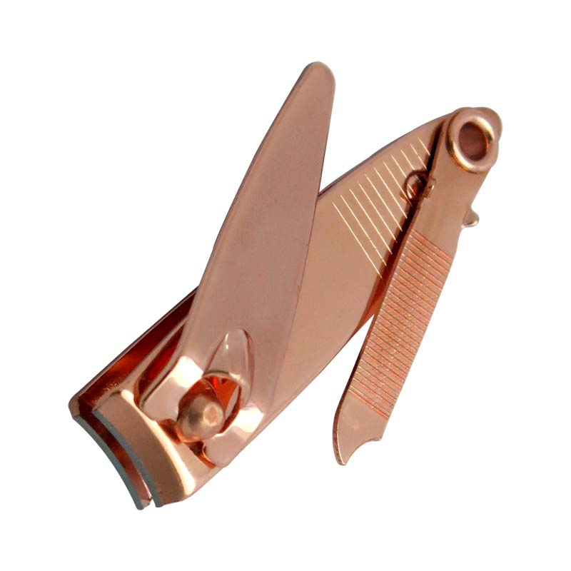 Beauty Instrument Mini Shape Rose Golden Easy to Take with File Nail Clippers (602JRG)