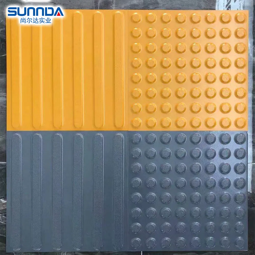 Non Slippery Full Body Rectified Edges Ceramic Porcelain Guide Tactile for Sidewalk Outside Floor for Blind People Exterior Outdoor Guide Porcelain Tiles