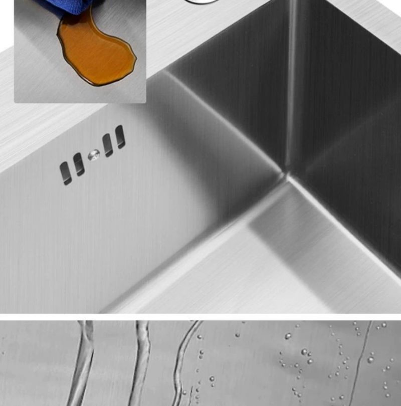 Brushed Stainless Steel Original Color Conventional Kitchen Handmade Sink Factory in China