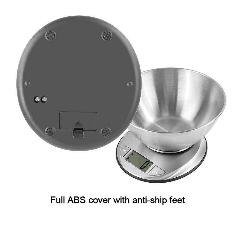 New Design Digital Smart Kitchen Weighing Scale with Stainless Steel Bowl