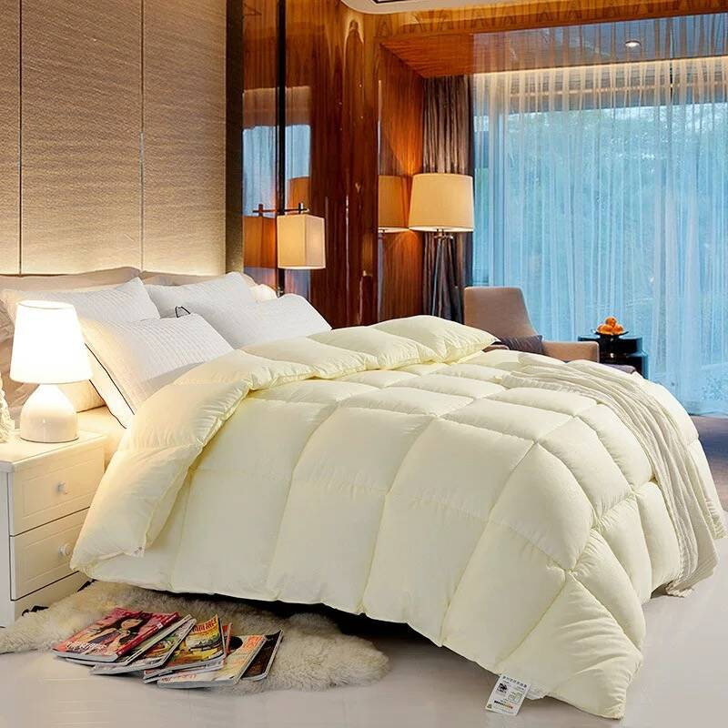 Bulk Wholesale Quilt Hollow Fiber Polyester Cotton Blend Comforter for Hotel High Quality Customized Logo Bulk Supply OEM/ODM Supported Flexible MOQ