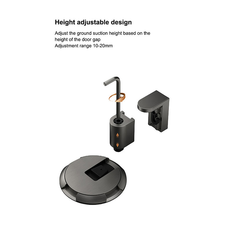 Magnetic Non Punch Brushed Nickel Heavy Duty Under Wall Metal Door Stop