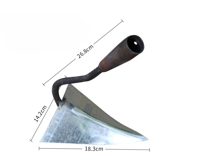 Ridge Triangle Hoe for Harrowing Soil Weeding and Seeding Furrow Shovel and Hoe with Long Handle