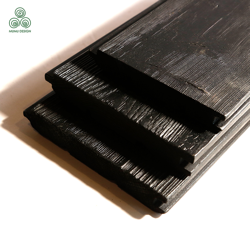 Mumu Customized Shou Sugi Ban Solid Wood for Exterior Wall Panel