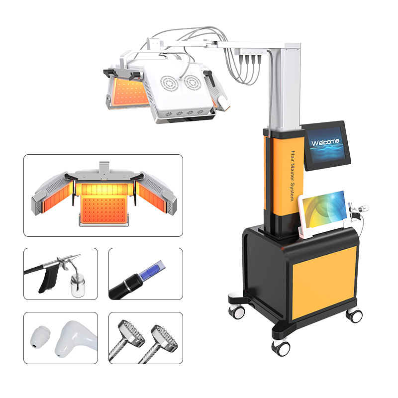 High Power Laser Hair Growth Diode Laser Hair Care Machine Microneedling Scalp Inpection Pothon Bio Hair Regrowth System