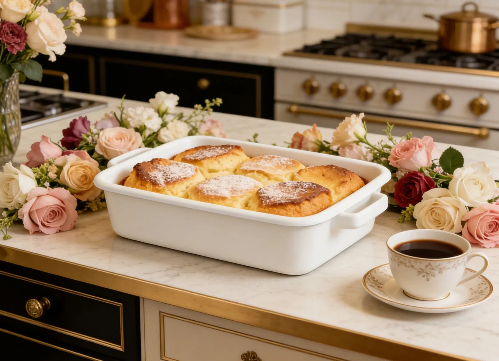 2.5L Enamel Baking Roaster Non-Stick Roasting Pan Oven Safe Cookware for Home and Restaurant Use