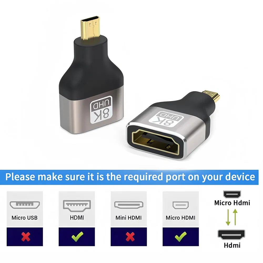 Конвертер HDMI 2.1 Female to Male 8K 60Hz