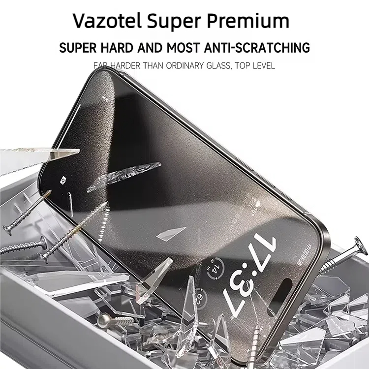 Защитное стекло Vazotel для iPhone 16/16 Pro, 2.5D, 5X усиленное