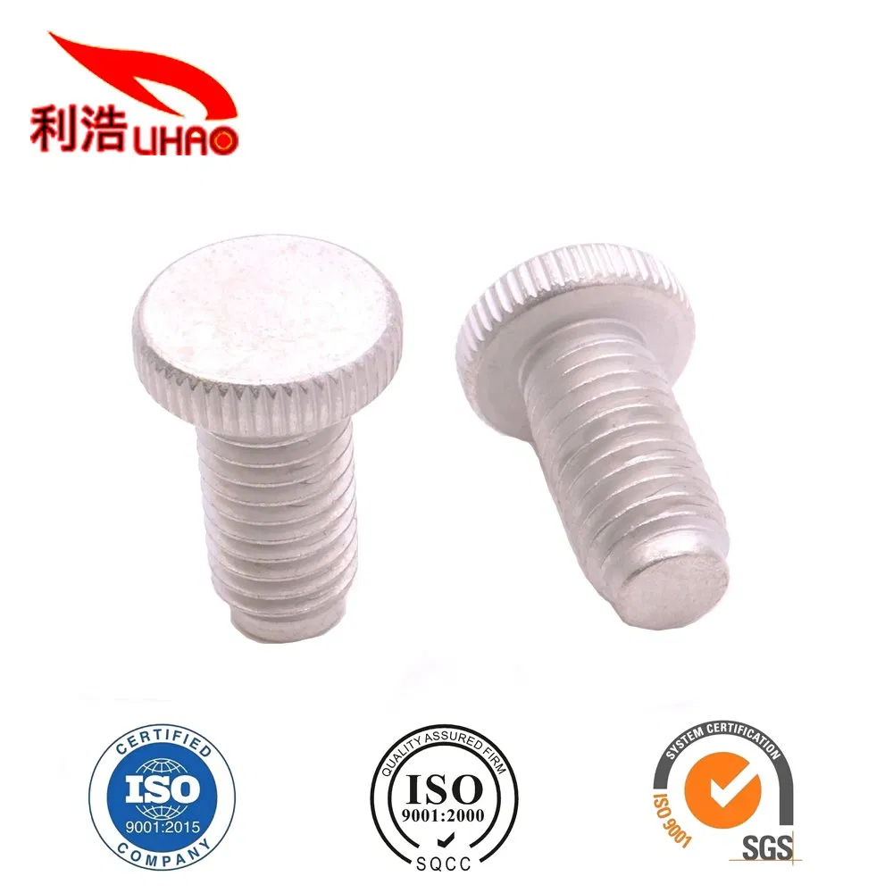 Metal Black Custom Flat Head Knurled Thumb Screw