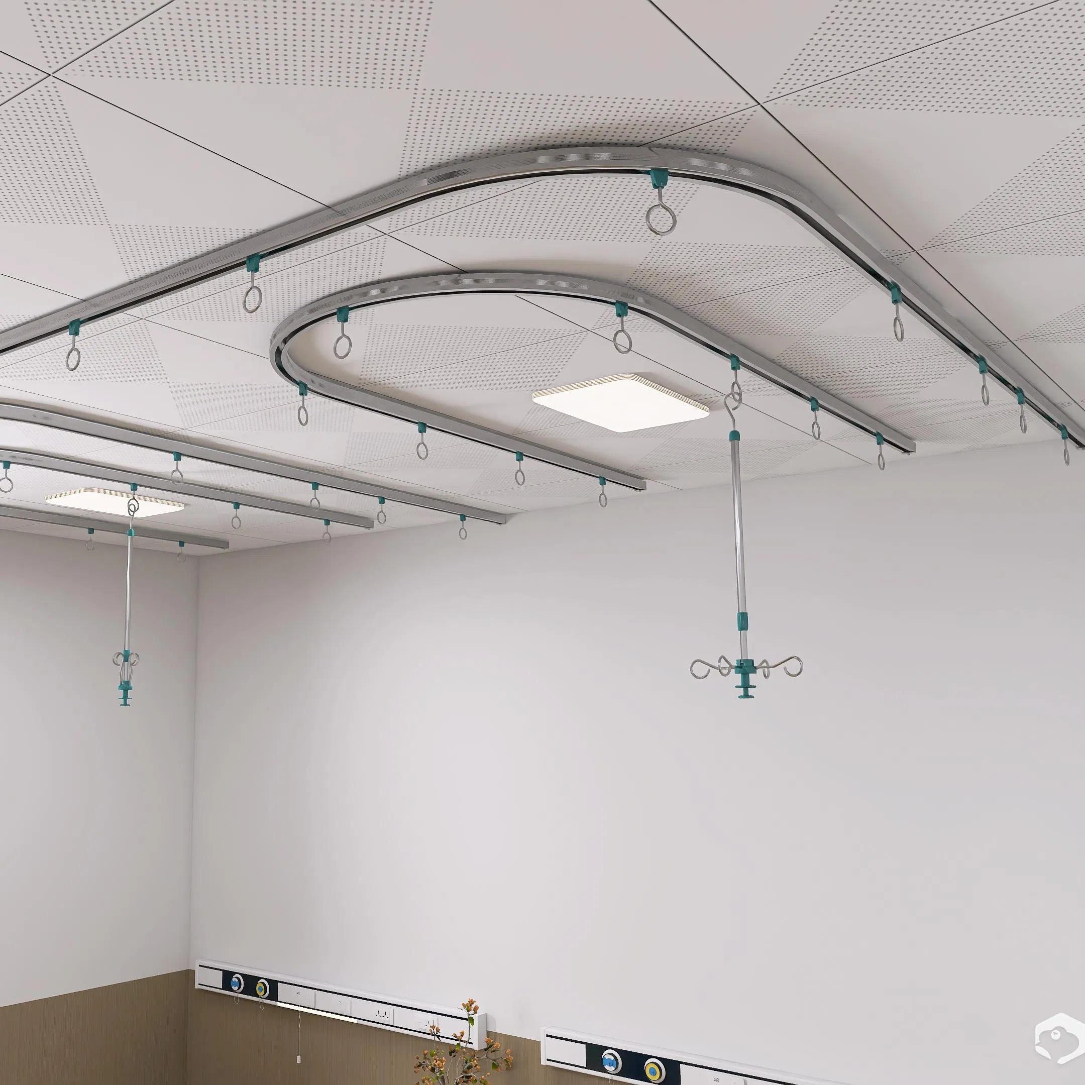 Aluminum Curved Hospital Curtain Track Hospital Tracks