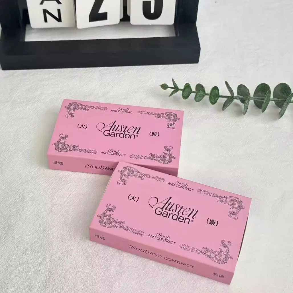 Cheap High Quality Wooden Stem Long Matches Pink Box Matches Customized Logo Aromatherapy Candle Promotion Pink Matches