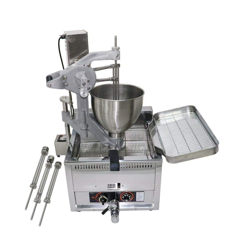 Heavy Duty Semi Automatic Doughnut Machine Gas Heating Bakery Making Device