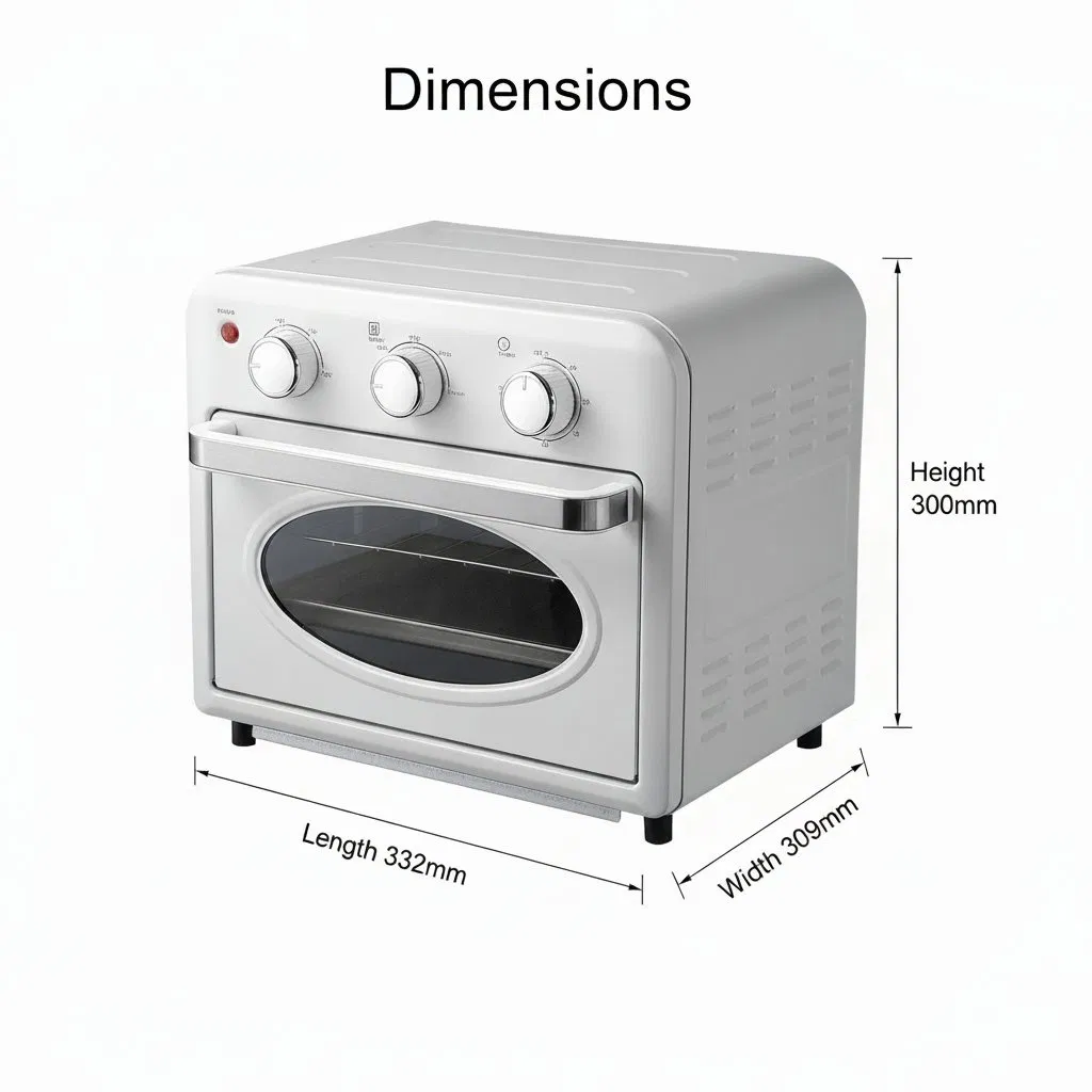13L Multi-Function Small Air Fryer Oven with Knobs for Baking Grilling Toasting