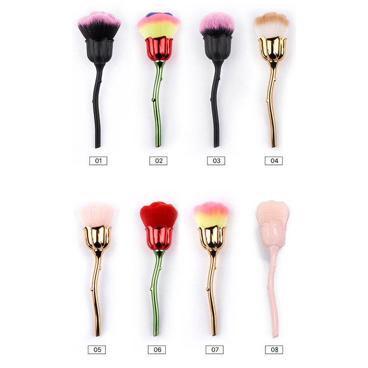 1PCS Rose Flower Shape Makeup Brush Set Women Powder Foundation Brushes Luxury Blush Make up Brush