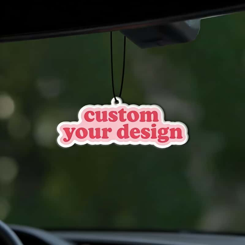 Custom Car Air Fresheners Paper Double-Sided Printing with Pictures, Photos, Logo and Text