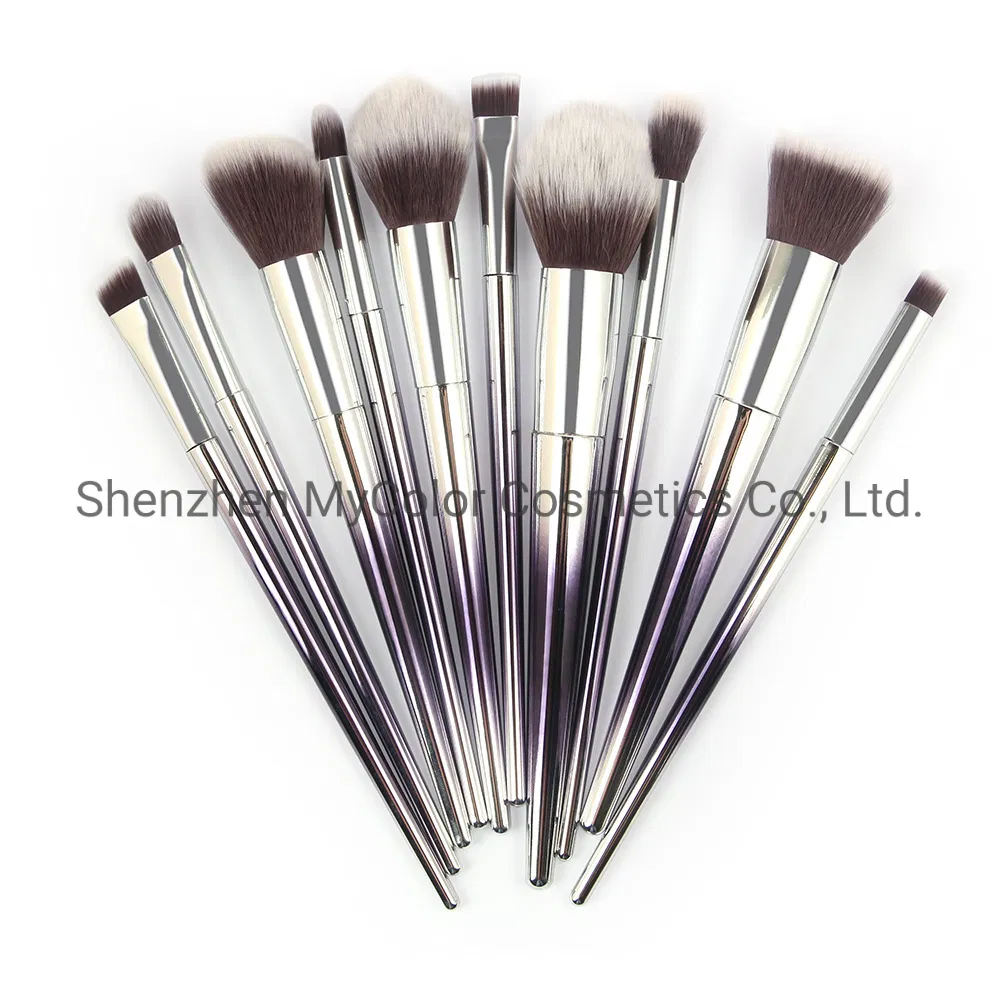 China OEM & ODM Makeup Brushes Factory 10PCS Powder Eyeshadow Kabuki Brush Tool