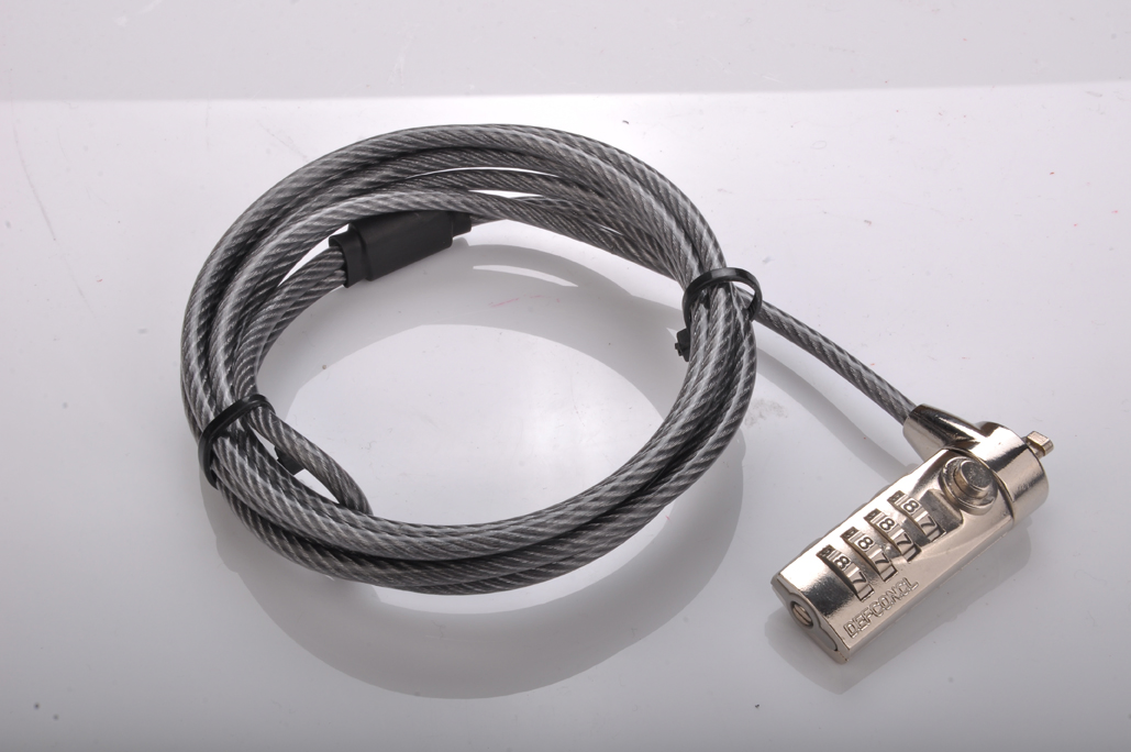 Chain 4-Digits Dual-Mechanism Computer Security Cable Lock for Tablets