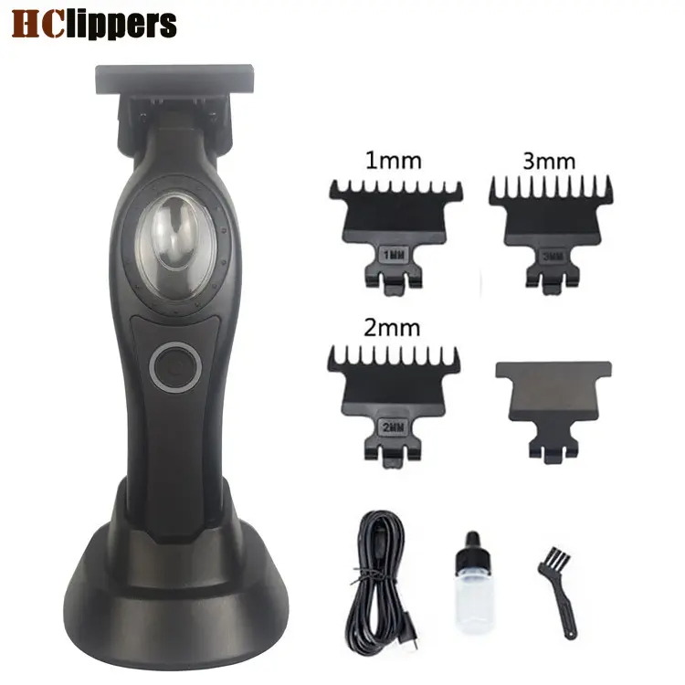 2025 New High-Quality Professional Barber Trimmer Stainless Steel Blade with Charging Base Cordless Powerful Motor Multi-Gear Quiet
