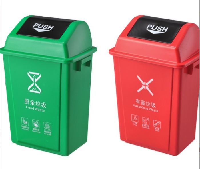 Уличная мусорная урна 40 л с откидной крышкой