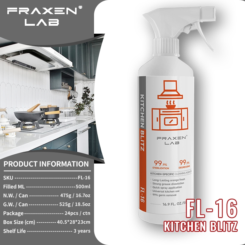 Household Cleaning Product Non-Toxic Kitchen Grease Cleaner - Eco-Friendly Degreaser for Oven & Kitchen Appliances