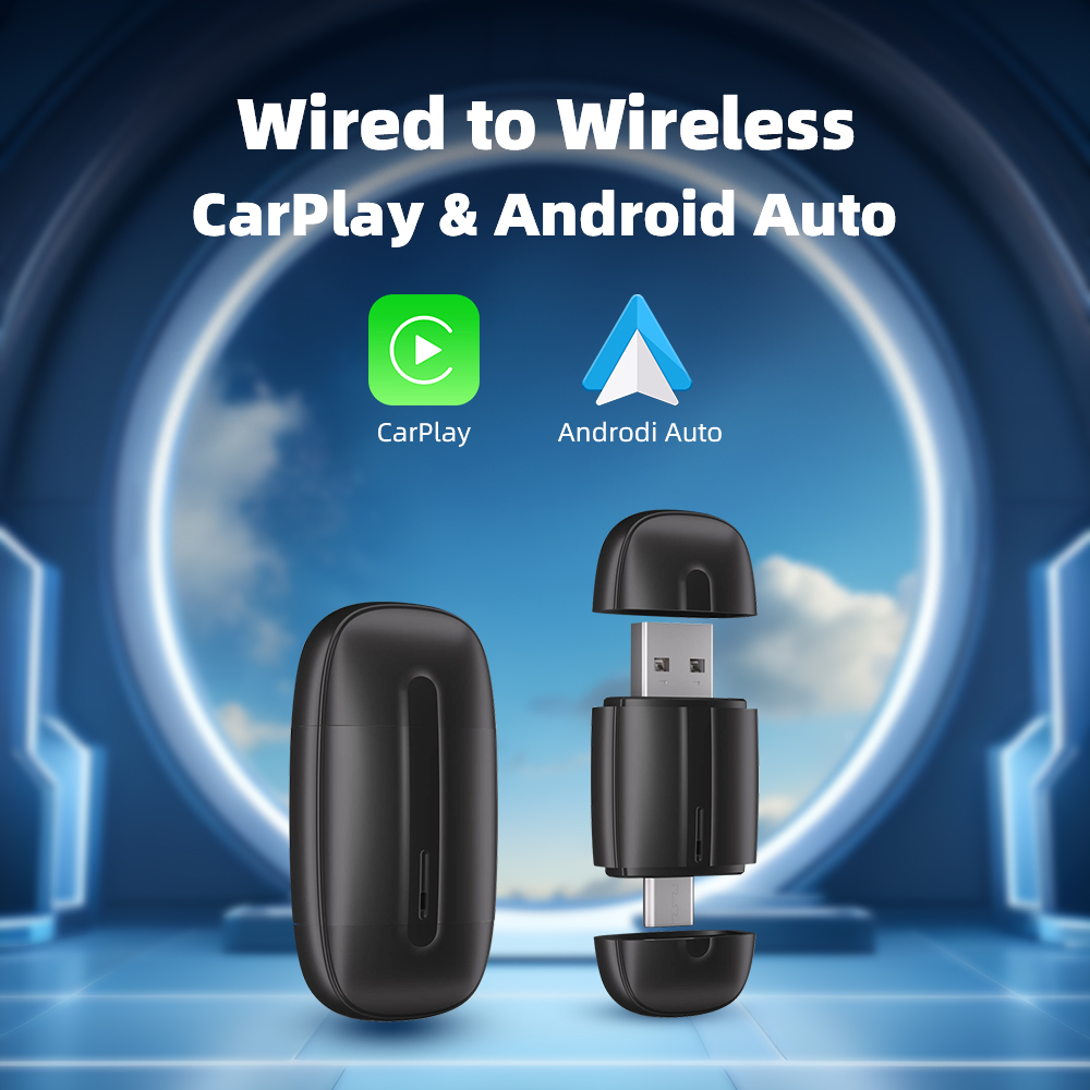 Адаптер беспроводной CarPlay Android Auto 2в1 для автомобиля