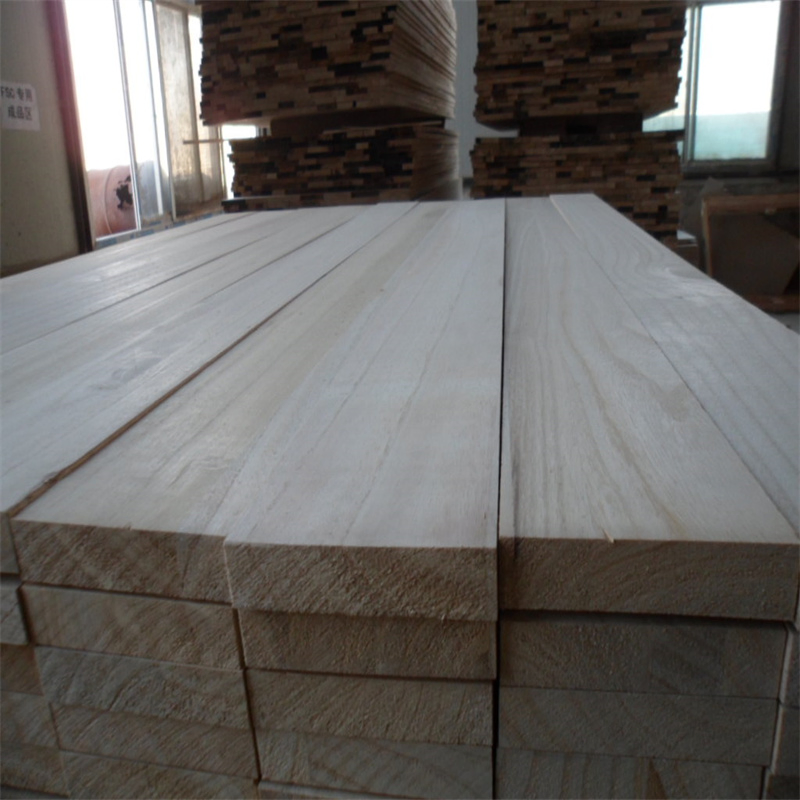 Cheap Price and High-Quality Paulownia Triangle Timber Battens Wooden Chamfer Strips Supplier