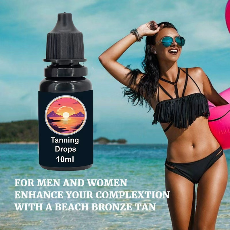 Self-Tanning Drops, Sun-Free Bronzing, Oral Drops for Skin Protection