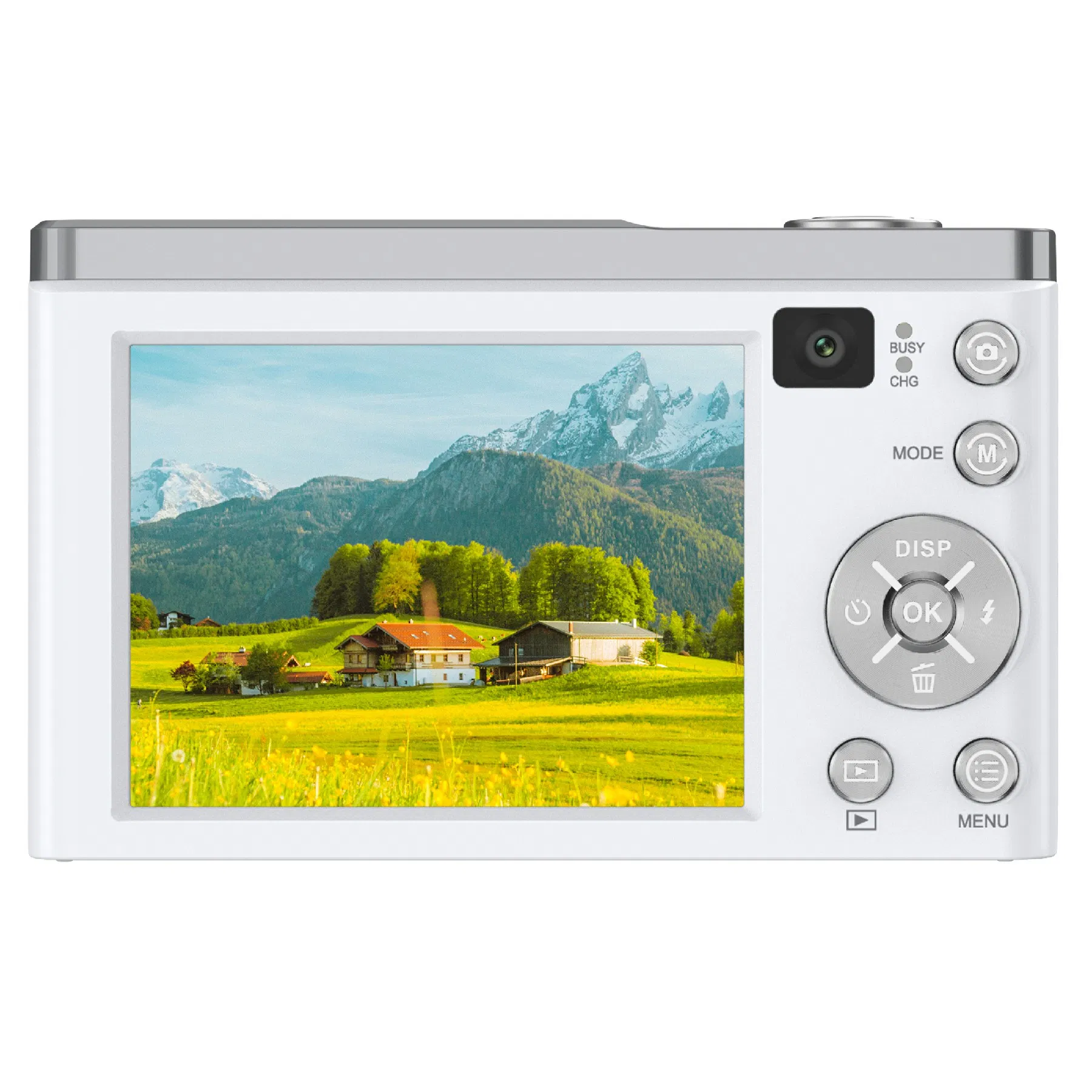 DC305X 5K Digital Camera - 5× Optical Zoom, Image Stabilization, Dual Lens, HD Video Recorder + 32 GB Card - White (EU Plug)