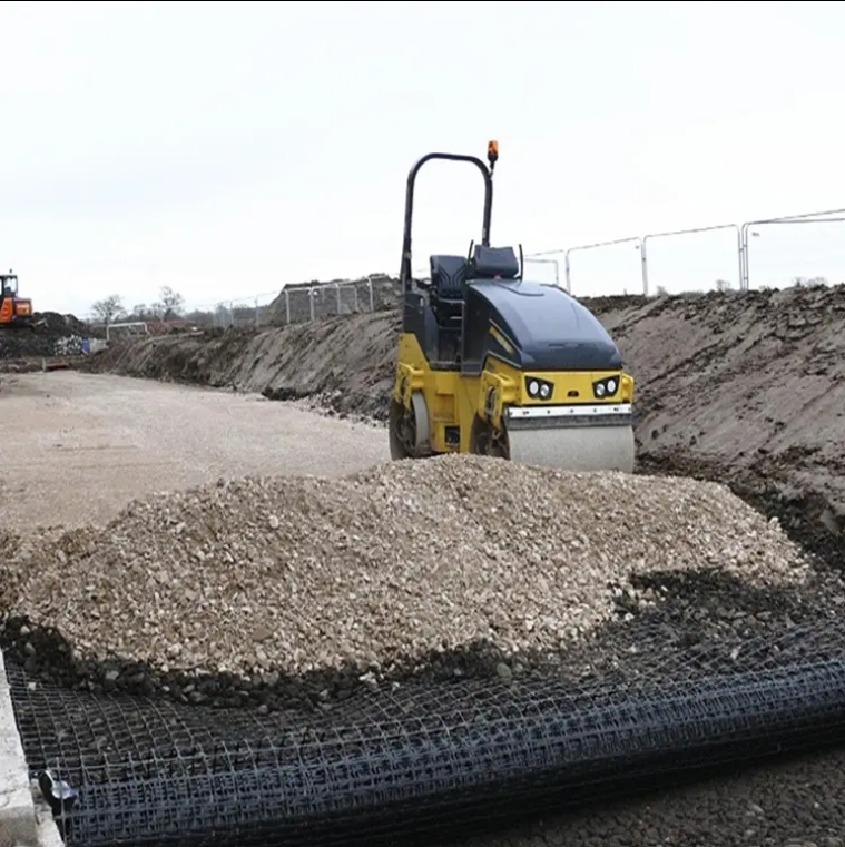 Basalt Fiber Mesh Geogrid for Driveway Construction Road Paving Versatile Construction Material