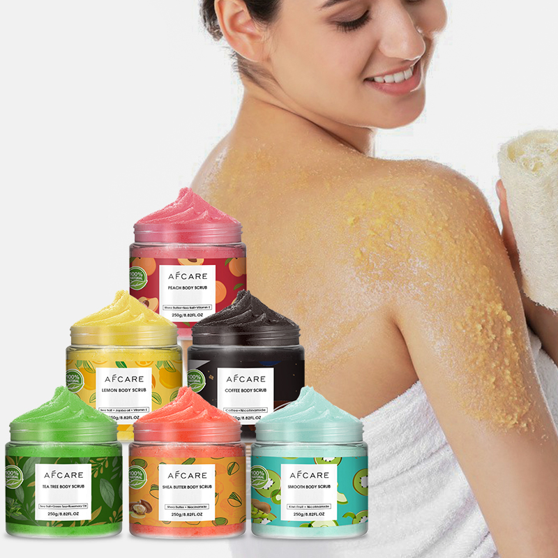 Private Label Face Body Dead Skin Peel off Shea Butter Exfoliating Brightening Scrub