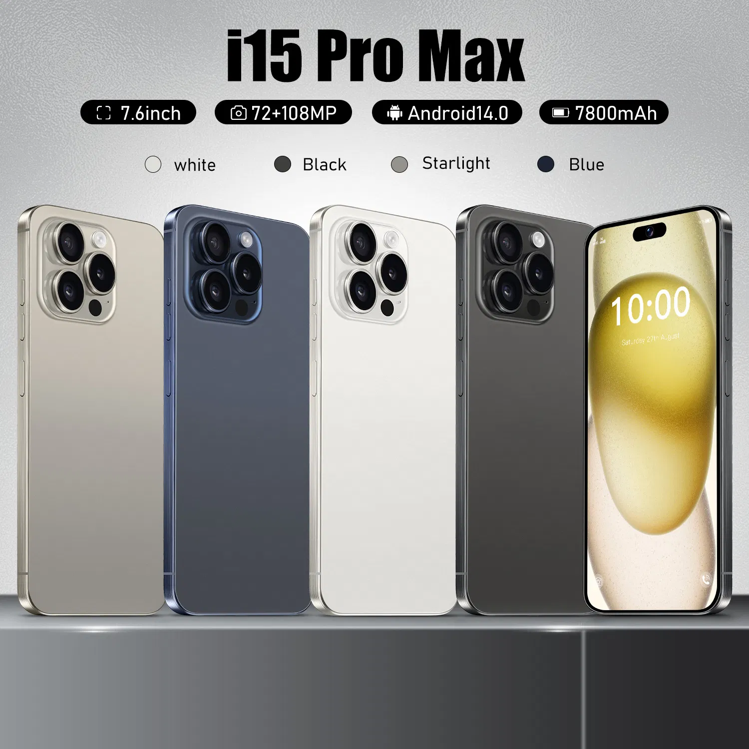 Wholesale 7.3 Inch 8GB+256GB I 15 PRO Max Mobile Phone Customized Phone